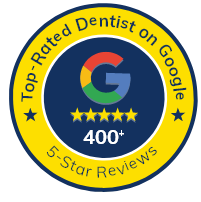 Top rated dentist on Google 400 plus 5 star reviews