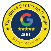 Top rated dentist on Google 400 plus 5 star reviews