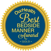 OurHealth Best Bedside Manner Gold Award badge