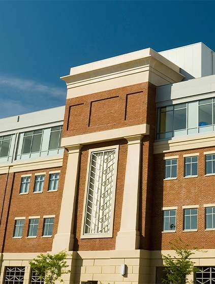 Outside view of dental school building